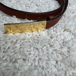 Ralph Lauren skinny Brown Belt with Gold